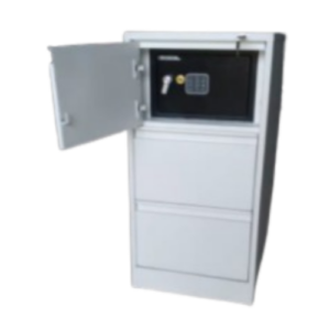 ARCHIVO VERTICAL DE METAL DE 2 GAVETAS MAS CAJA DE SEGURIDAD