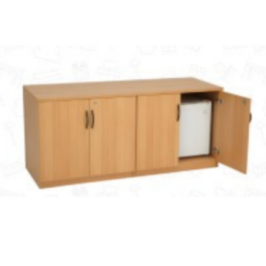 CREDENZA DE MELAMINA DE 2 CUERPOS