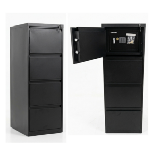 ARCHIVO VERTICAL DE METAL DE 3 GAVETAS MAS CAJA DE SEGURIDAD