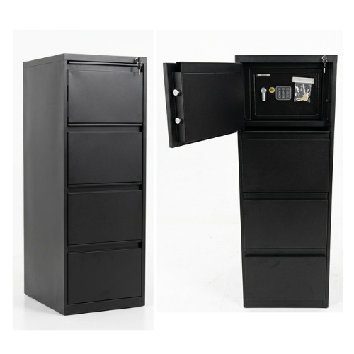 ARCHIVO VERTICAL DE METAL DE 3 GAVETAS MAS CAJA DE SEGURIDAD